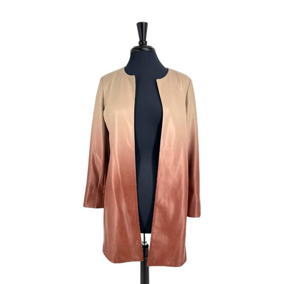 NWT Chico's Ombre Faux-Leather Topper | Small - Picture 2 of 8